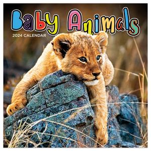 Baby Animals 2024 Mini Calendar