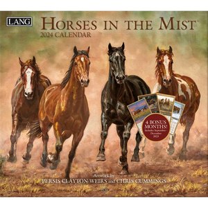 Horses in the Mist Special Edition 2024 Wall Calendar