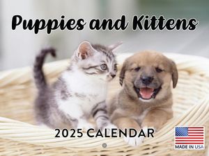 Puppies and Kittens 2025 Calendar